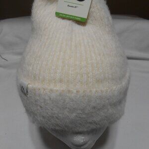 NEW ALPINE DESIGN FUZZY RIB BEANIE HAT STOCKING CAP OSFA WOMEN CREAM IVORY COLOR